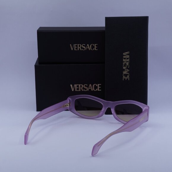 Versace VE4487 551370 Sunglasses Opal Lillak Rectangle Frame, Violet Lenses